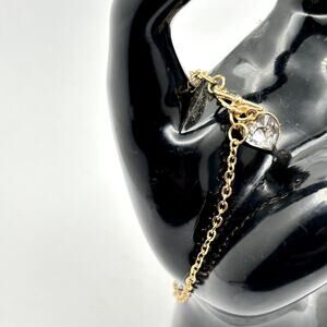 Gold Crystal Heart Bracelet